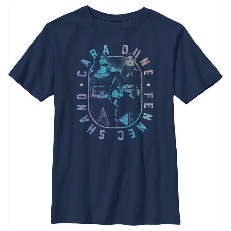 Boy's Star Wars: The Mandalorian Female Mercenaries Gradient T-Shirt