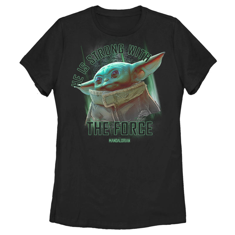 Women's Star Wars: The Mandalorian The Child Strong Force T-Shirt