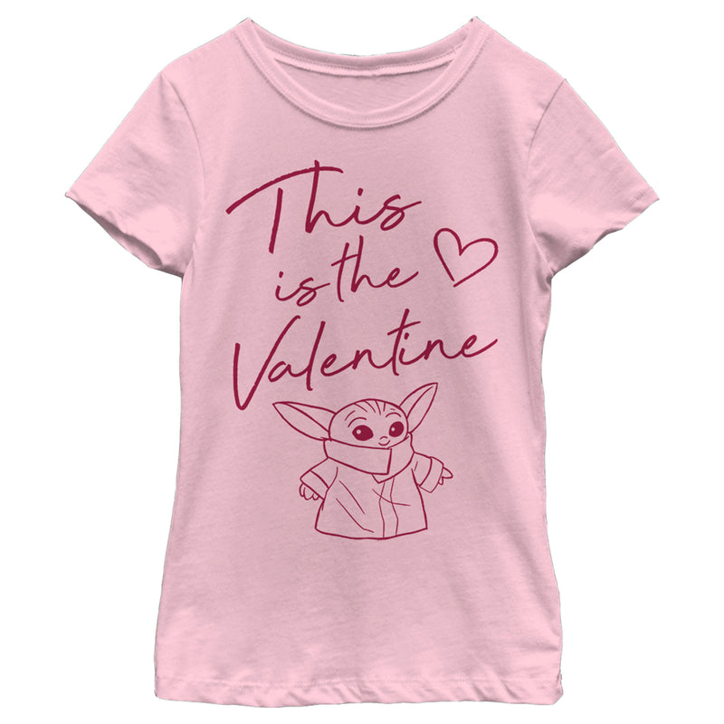 Girl's Star Wars: The Mandalorian Valentine's Day The Child Valentine Way T-Shirt