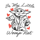 Girl's Star Wars: The Mandalorian Valentine's Day The Child Be My Womp Rat T-Shirt