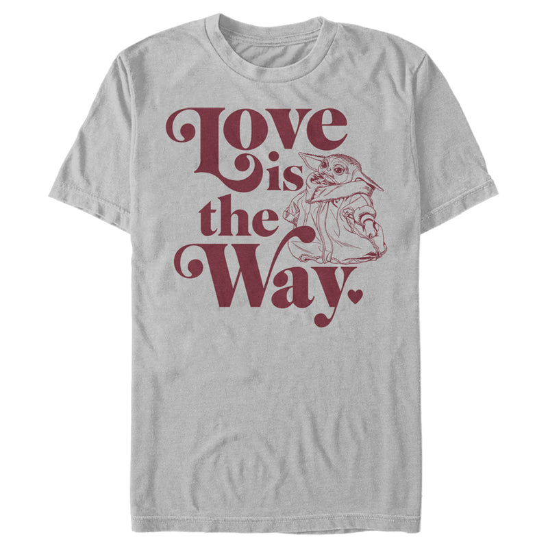 Men's Star Wars: The Mandalorian Valentine's Day The Child Love is the Way T-Shirt