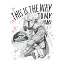 Boy's Star Wars: The Mandalorian Valentine's Day The Child Way to my Heart T-Shirt