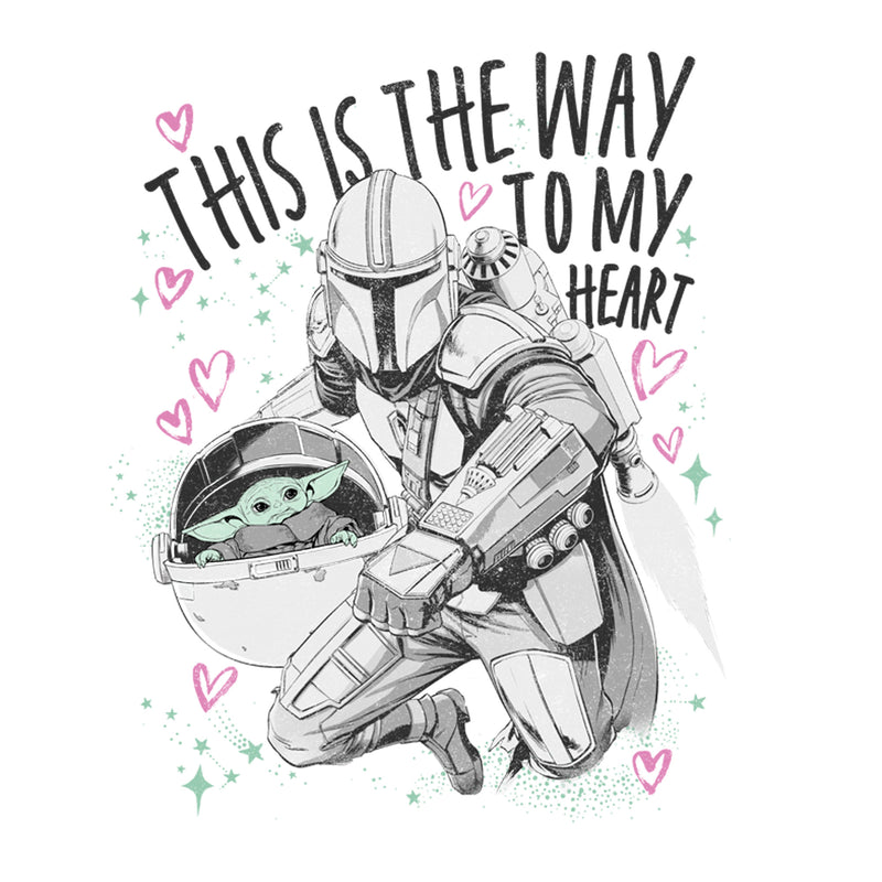 Men's Star Wars: The Mandalorian Valentine's Day The Child Way to my Heart T-Shirt