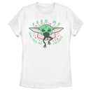 Women's Star Wars: The Mandalorian Valentine's Day The Child Feed Me T-Shirt