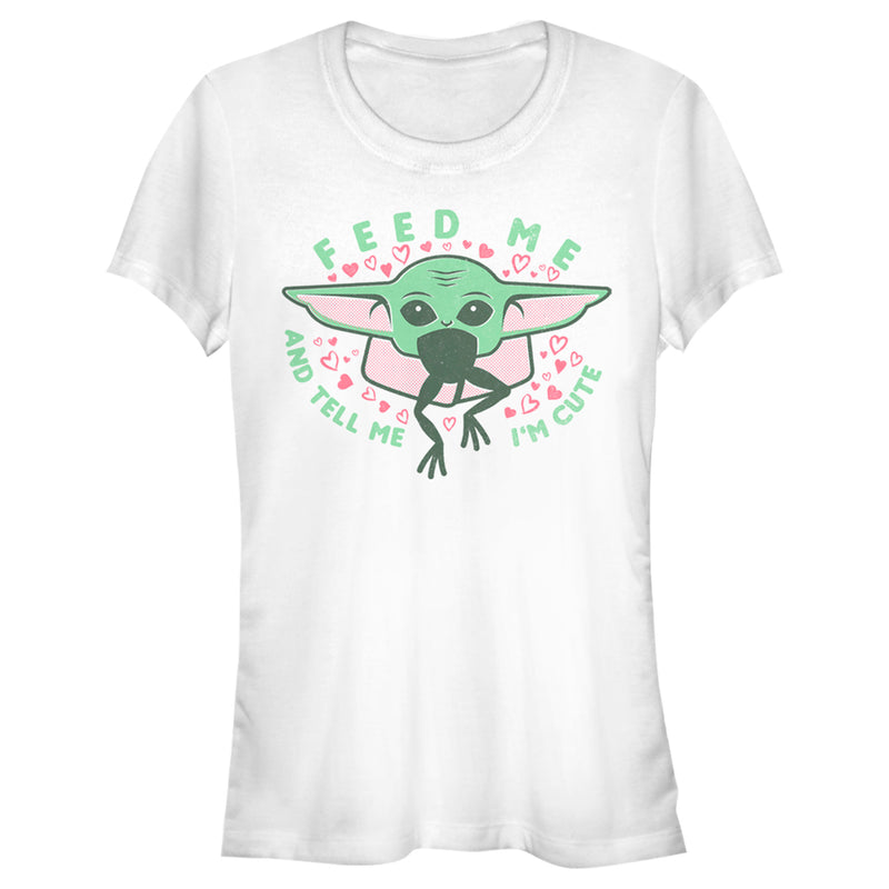 Junior's Star Wars: The Mandalorian Valentine's Day The Child Feed Me T-Shirt