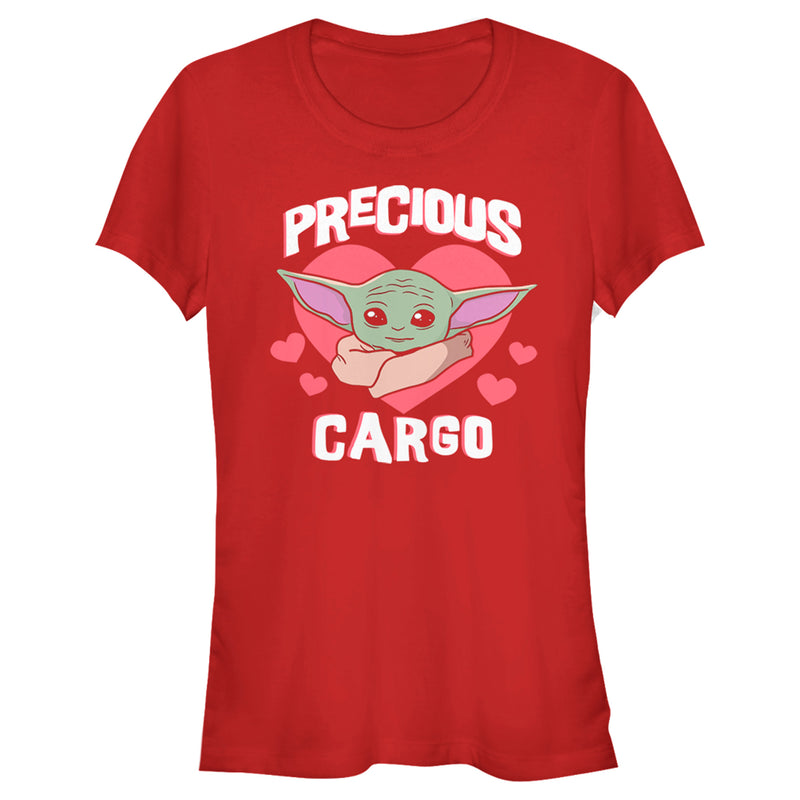 Junior's Star Wars: The Mandalorian Valentine's Day The Child Precious Cargo T-Shirt