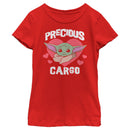 Girl's Star Wars: The Mandalorian Valentine's Day The Child Precious Cargo T-Shirt