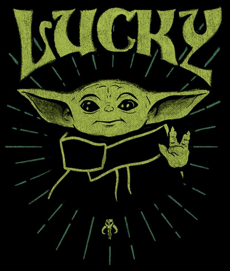 Junior's Star Wars: The Mandalorian Grogu St. Patrick's Day Force of Luck T-Shirt