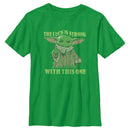 Boy's Star Wars: The Mandalorian Grogu St. Patrick's Day The Luck is Strong With This One T-Shirt