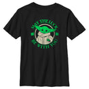 Boy's Star Wars: The Mandalorian Grogu St. Patrick's Day May the Luck Be With You T-Shirt