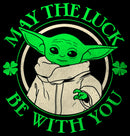 Boy's Star Wars: The Mandalorian Grogu St. Patrick's Day May the Luck Be With You T-Shirt