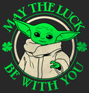 Women's Star Wars: The Mandalorian Grogu St. Patrick's Day May the Luck Be With You T-Shirt