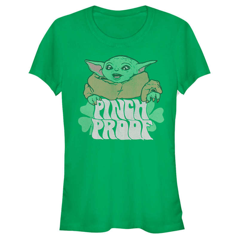 Junior's Star Wars: The Mandalorian Grogu St. Patrick's Day Pinch Proof T-Shirt