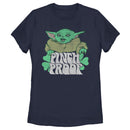 Women's Star Wars: The Mandalorian Grogu St. Patrick's Day Pinch Proof T-Shirt