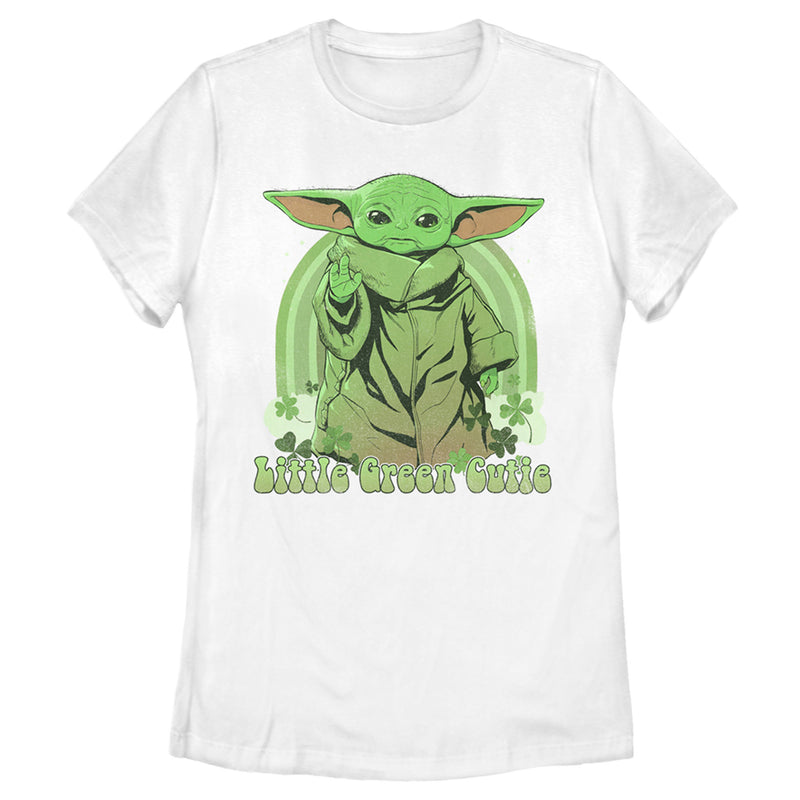 Women's Star Wars: The Mandalorian Grogu St. Patrick's Day Little Green Cutie T-Shirt