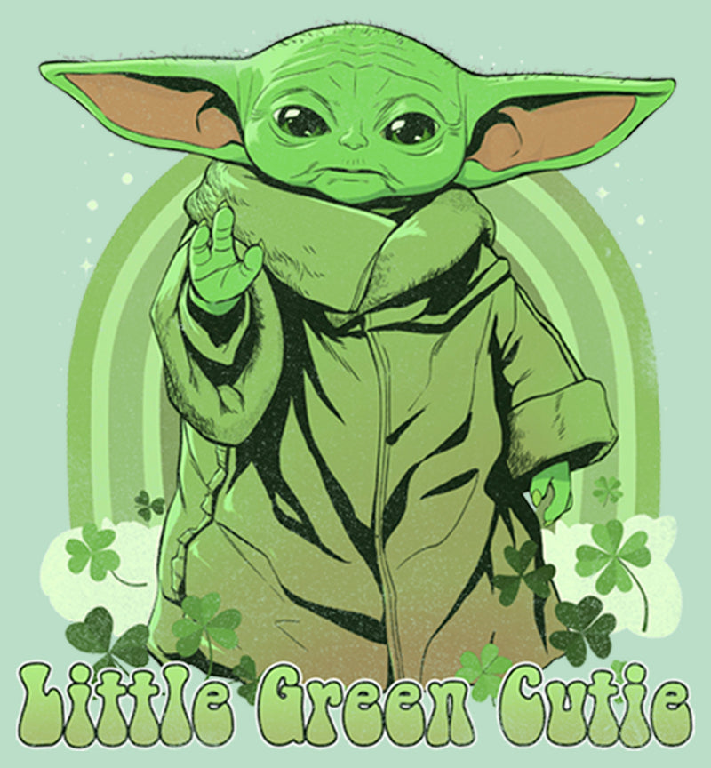 Girl's Star Wars: The Mandalorian Grogu St. Patrick's Day Little Green Cutie T-Shirt