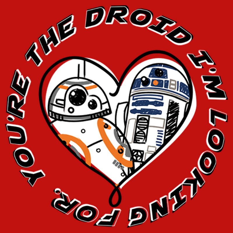 Junior's Star Wars The Last Jedi R2-D2 and BB-8 You're the Droid I'm Looking For T-Shirt