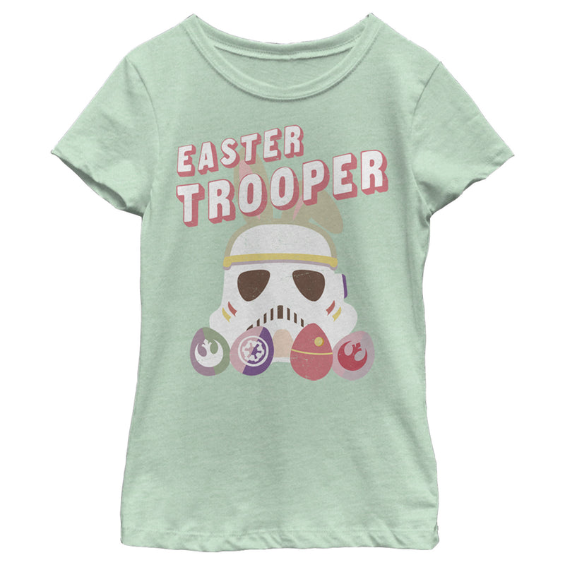 Girl's Star Wars Easter Stormtrooper With Logo Eggs T-Shirt