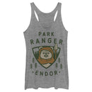 Women's Star Wars Park Ranger Endor Ewok Badge Racerback Tank Top