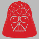 Junior's Star Wars Valentine's Day Darth Vader Heart Helmet T-Shirt