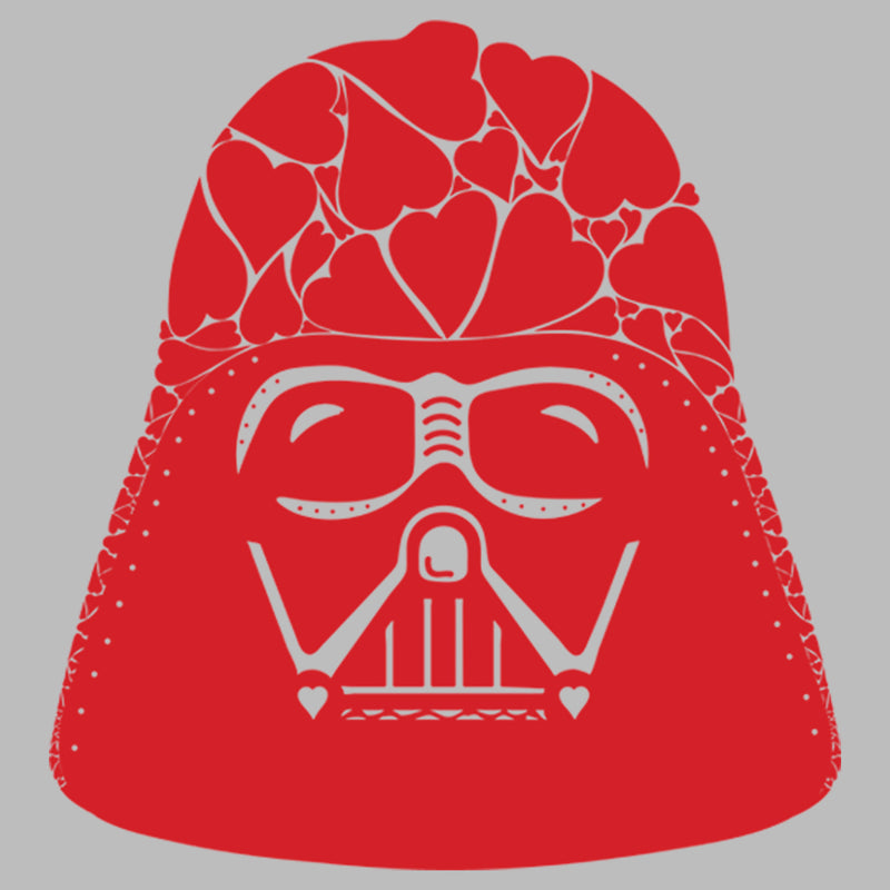 Girl's Star Wars Valentine's Day Darth Vader Heart Helmet T-Shirt