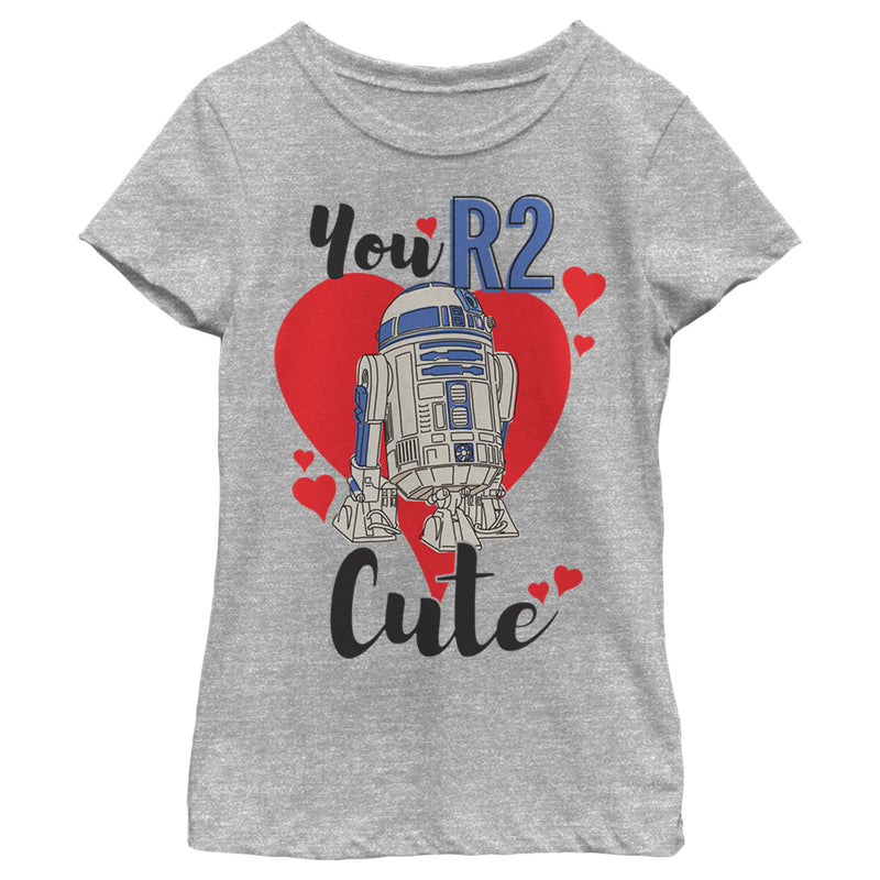 Girl's Star Wars Valentine's Day You R2 Cute T-Shirt