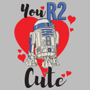 Girl's Star Wars Valentine's Day You R2 Cute T-Shirt