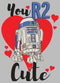 Men's Star Wars Valentine's Day You R2 Cute T-Shirt