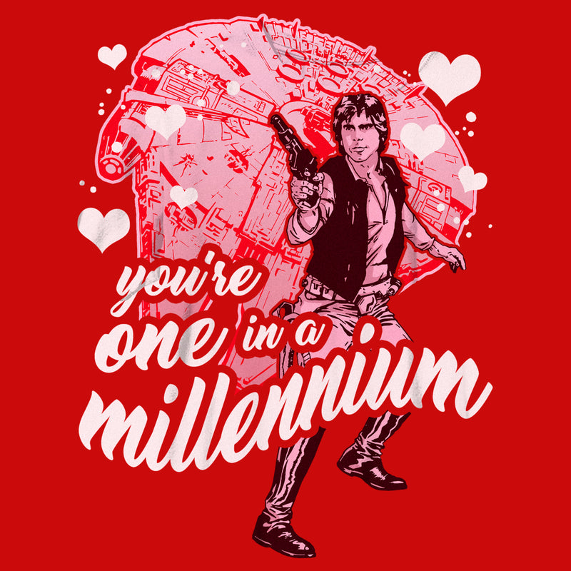 Boy's Star Wars Valentine's Day Han Solo You're One in a Millennium T-Shirt