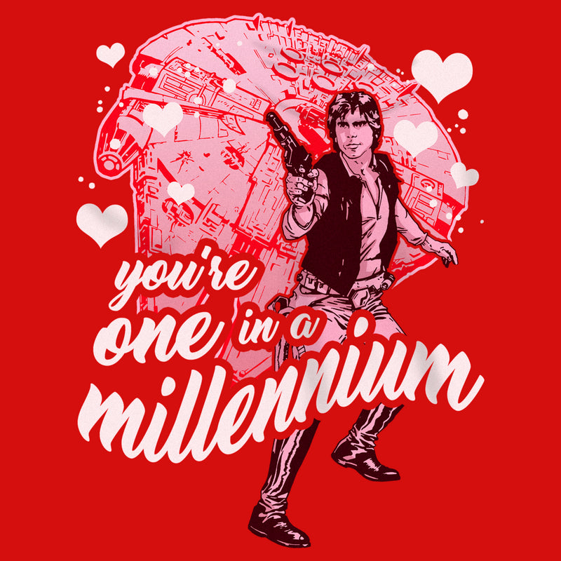 Girl's Star Wars Valentine's Day Han Solo You're One in a Millennium T-Shirt