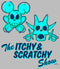Men's The Simpsons The Itchy & Scratchy Show Skulls T-Shirt