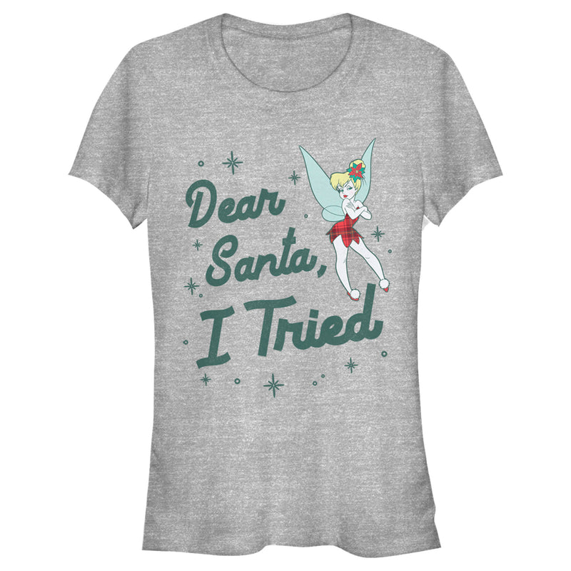 Junior's Peter Pan Peter Pan Tinker Bell Dear Santa, I Tried T-Shirt