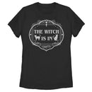 Women's Lost Gods Halloween The Witch Is In Cats T-Shirt