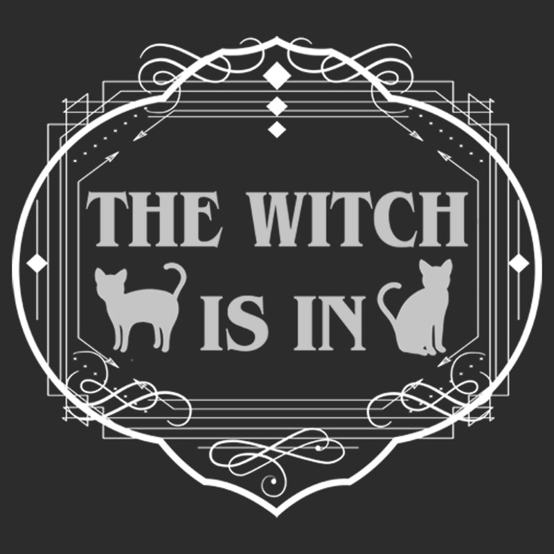 Women's Lost Gods Halloween The Witch Is In Cats T-Shirt