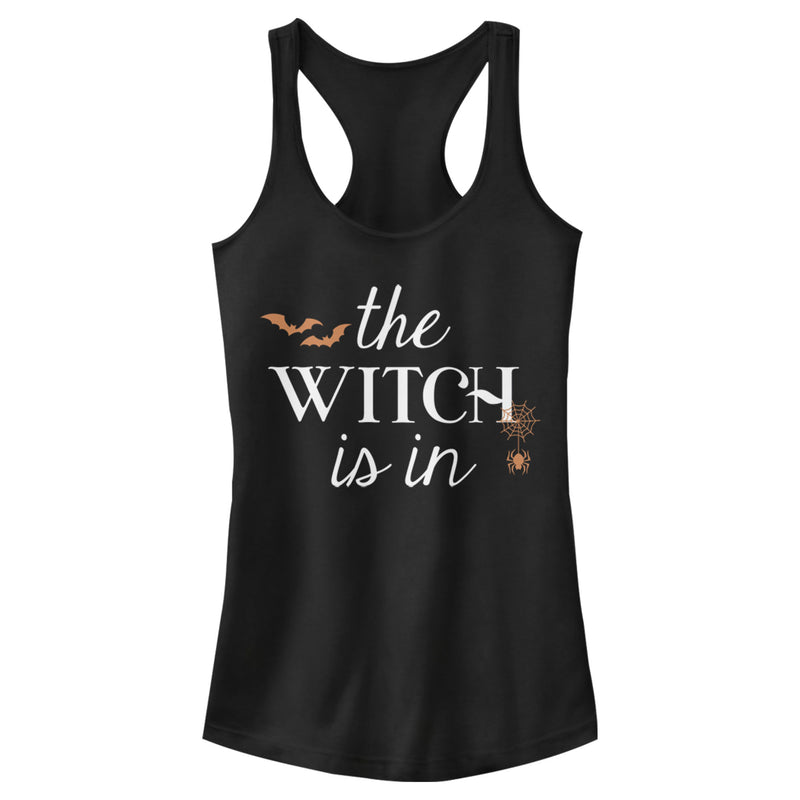 Junior's Lost Gods Halloween The Witch Is In Racerback Tank Top