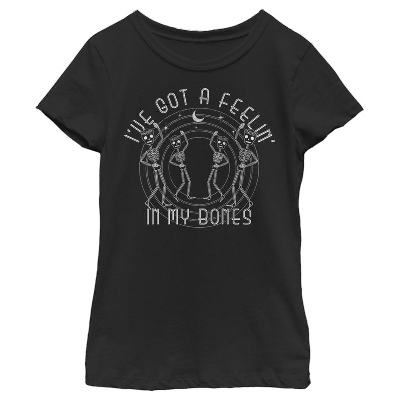 Girl's Lost Gods Halloween I've Got a Feelin' in my Bones T-Shirt