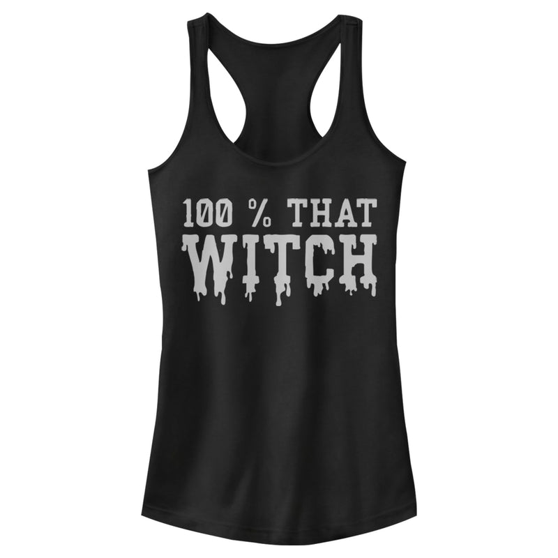 Junior's Lost Gods Halloween 100% That Witch Racerback Tank Top