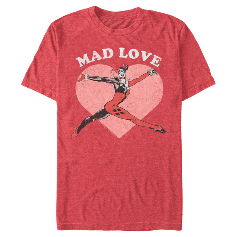 Men's Batman Valentine's Day Harley Quinn Mad Love T-Shirt
