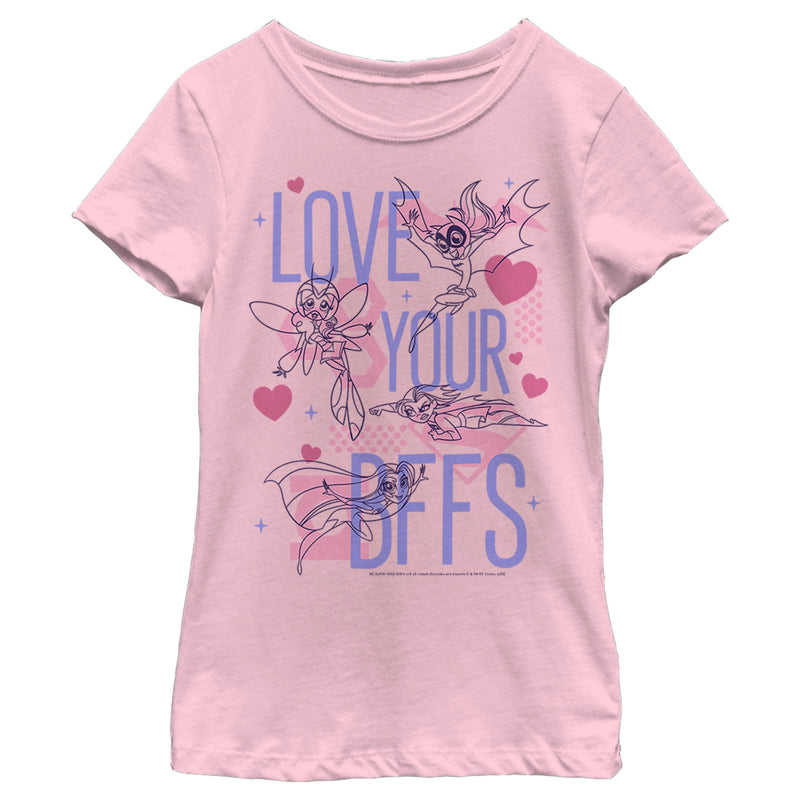Girl's Batman Valentine's Day Love your BFFS T-Shirt