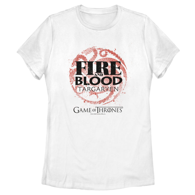 Women's Game of Thrones Fire and Blood Dragon Symbol T-Shirt