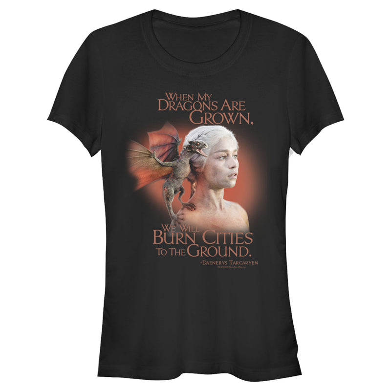 Junior's Game of Thrones Daenerys Burn Cities T-Shirt