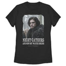 Women's Game of Thrones Jon Snow Watch Begins T-Shirt