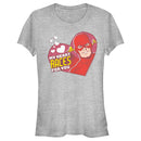 Junior's The Flash Valentine's Day My Heart Races for You T-Shirt