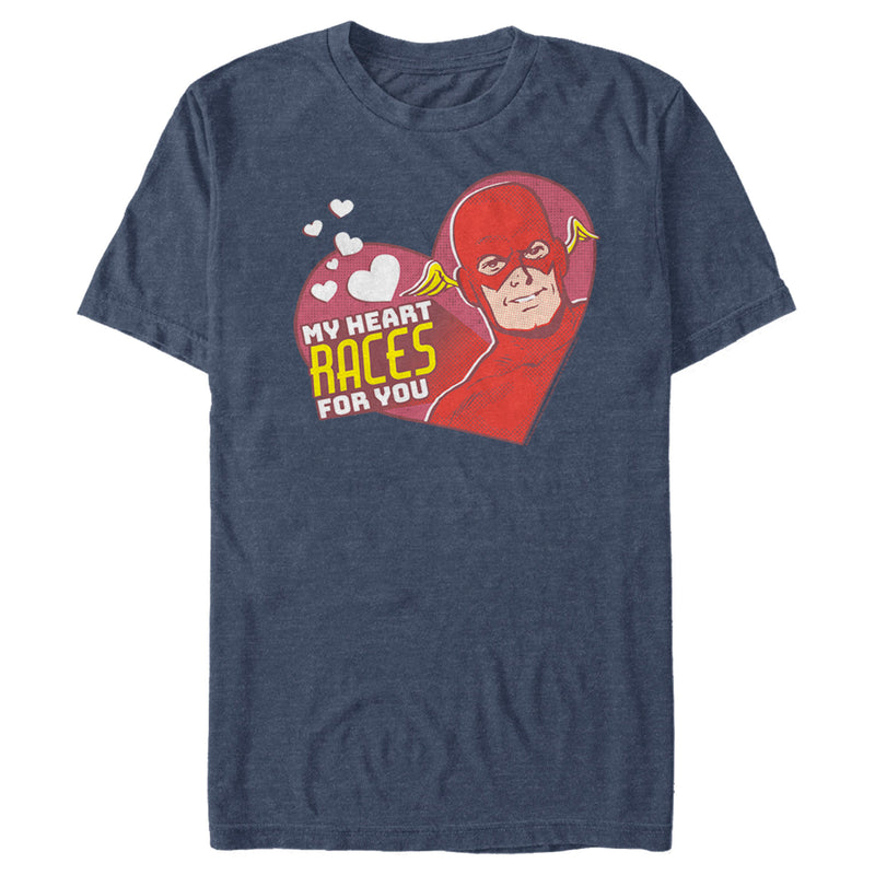 Men's The Flash Valentine's Day My Heart Races for You T-Shirt