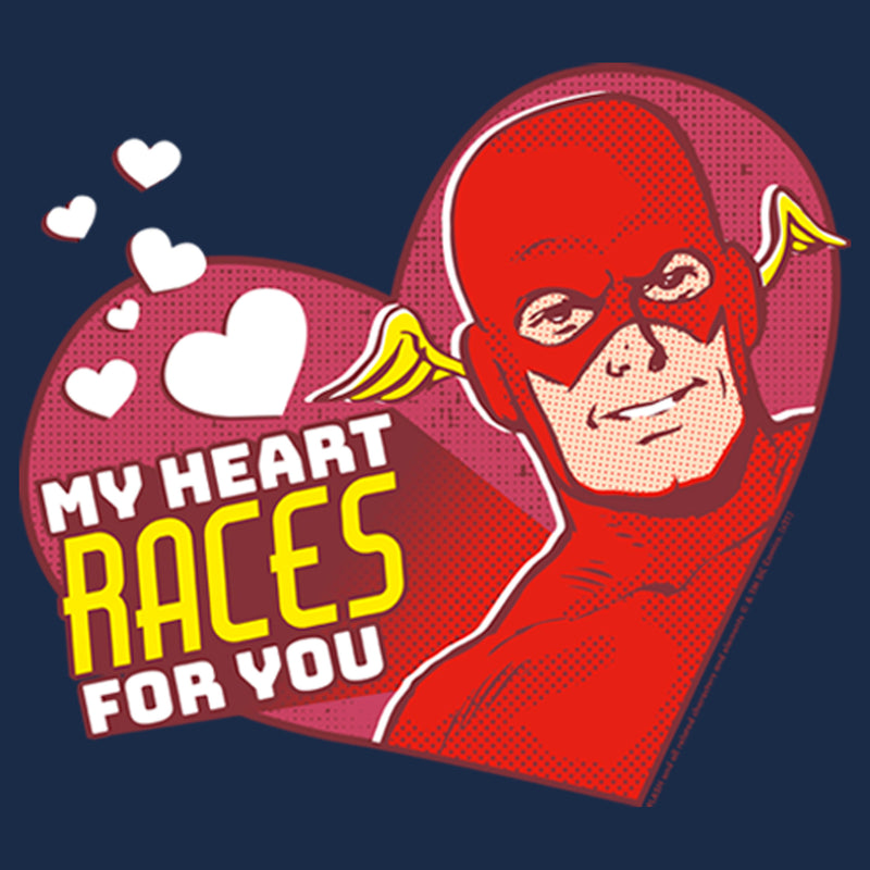 Men's The Flash Valentine's Day My Heart Races for You T-Shirt