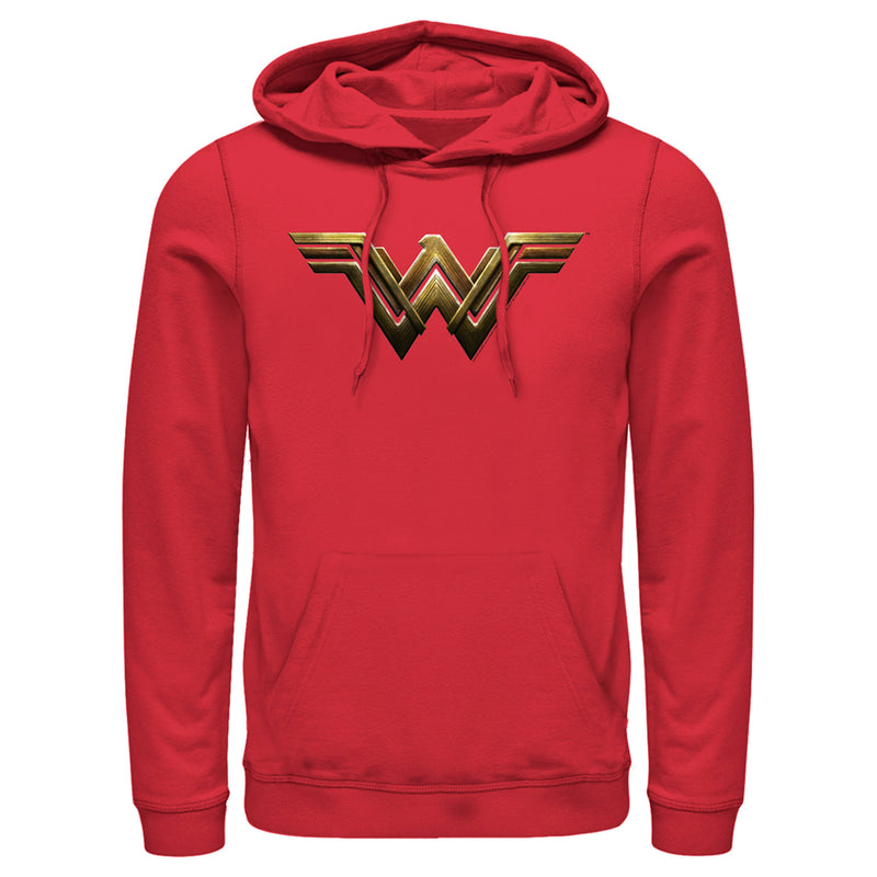Men's Zack Snyder Justice League Wonder Woman Logo Pull Over Hoodie