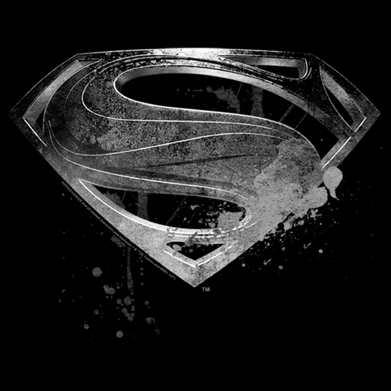 Men's Zack Snyder Justice League Superman Silver Logo T-Shirt