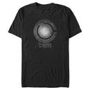 Men's Zack Snyder Justice League Cyborg Silver Logo T-Shirt