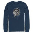 Men's Zack Snyder Justice League The Flash Silver Logo Long Sleeve Shirt