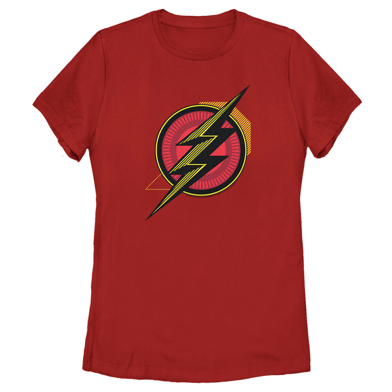 Women's Zack Snyder Justice League The Flash Comic Logo T-Shirt
